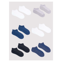 Yoclub Man's Boys' Ankle Thin Cotton Socks Basic Plain Colours 6-pack SKS-0027C-0000-002