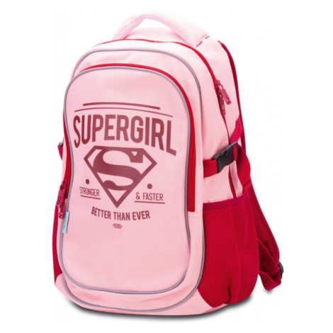 Růžový zipový školní batoh pro holky s výrazným logem Cyrilla Baagl
