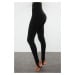 Trendyol Black Brushed Soft Fabric Füzo Full Length Yoga Knitted Sports Leggings