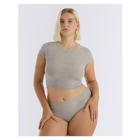 Organic Basics Core Rib Briefs Grey Melange