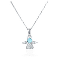 OLIVIE Stříbrný náhrdelník MĚSÍČNÍ ANDĚL 8131