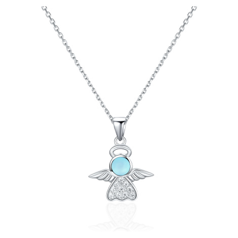 OLIVIE Stříbrný náhrdelník MĚSÍČNÍ ANDĚL 8131