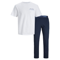 Jack&Jones Pánské pyžamo JACALEX Standard Fit 12252292 White
