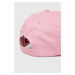 Bavlněná baseballová čepice Tommy Jeans růžová barva, AW0AW15845