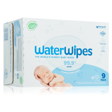 Water Wipes Baby Wipes 9 Pack dětské jemné vlhčené ubrousky 9x60 ks