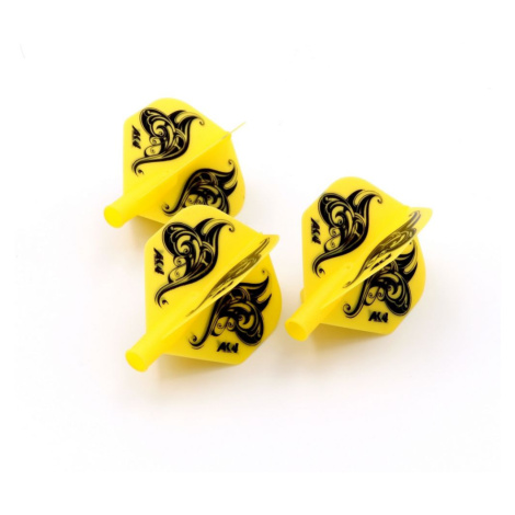 Letky na šipky Cuesoul TERO AK4, žluté květinový vzor, standard