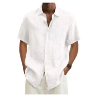 Pánská lněná košile s krátkým rukávem