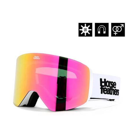 HORSEFEATHERS Snowboardové brýle Colt - white/mirror pink WHITE