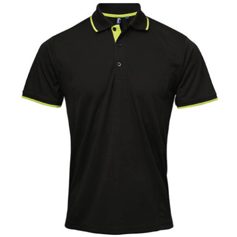 Premier Workwear Pánské funkční polo triko PR618 Black