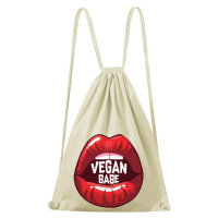 DOBRÝ TRIKO Bavlněný batoh s potiskem Vegan BABE Barva: Natural