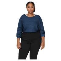 ONLY CARMAKOMA Dámský svetr CARADALINE LIFE 15257227 Dark Denim 5XL/6XL