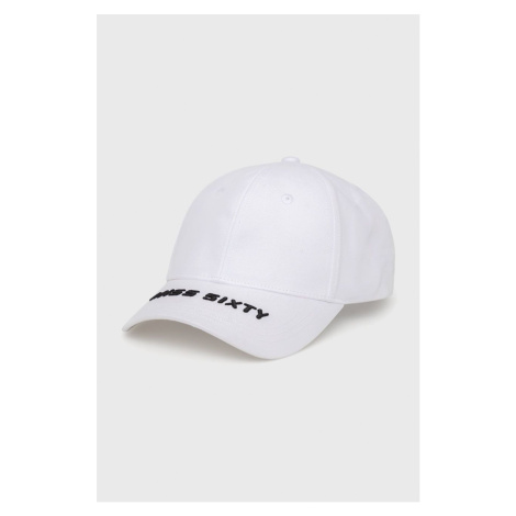 Bavlněná čepice Miss Sixty bílá barva, s aplikací