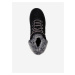 Černé dámské zimní boty v semišové úpravě Skechers