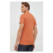 Bavlněné tričko G-Star Raw oranžová barva, s potiskem