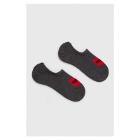 Ponožky HUGO 2-pack pánské, šedá barva, 50468117
