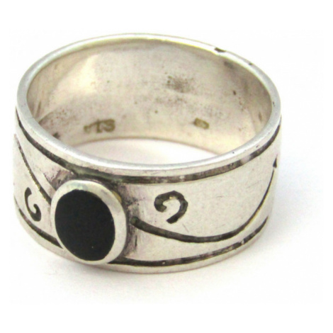 AutorskeSperky.com - Stříbrný prsten s onyxem - S1464
