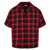 Urban Classics / Loose Checked Resort Shirt black/red