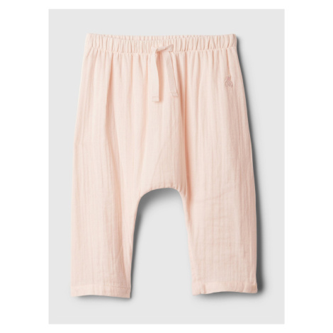 Světle růžové holčičí kalhoty GAP