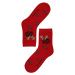 Vánoční veselé ponožky se zebrou červená