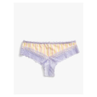 Koton Brazilian Panties Ruched Cotton Patterned