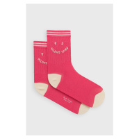 Ponožky PS Paul Smith dámské, růžová barva