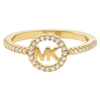 Michael Kors Luxusní pozlacený prsten se zirkony MKC1250AN710 57 mm