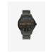 Černé pánské hodinky s nerezovým páskem Armani Exchange Hampton