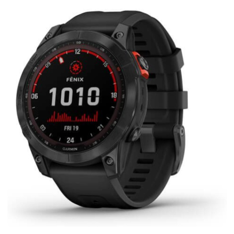 Garmin Fenix 7 Solar Gray/ Black Silicone Band - 010-02540-11