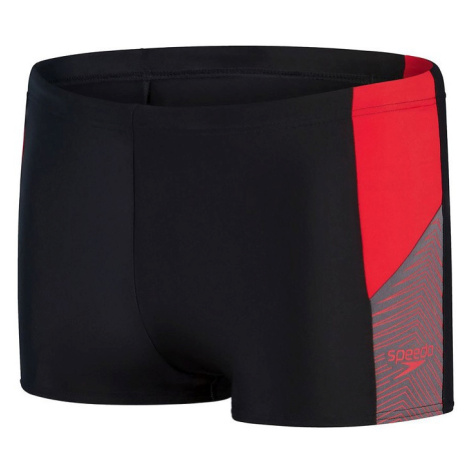 Pánské plavky speedo dive aquashort black/fed red/dove grey s - uk32