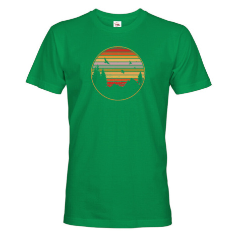 Pánské triko Retro sunset - triko pro milovníky cestování BezvaTriko