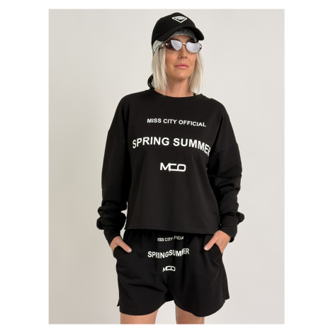 Černá mikina SPRING Miss City official