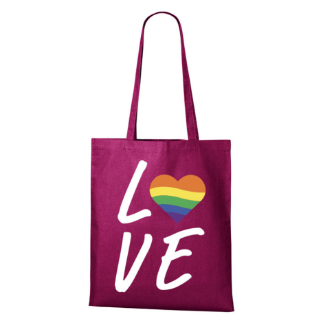 Plátěná taška pride Love - podpora LGBT BezvaTriko