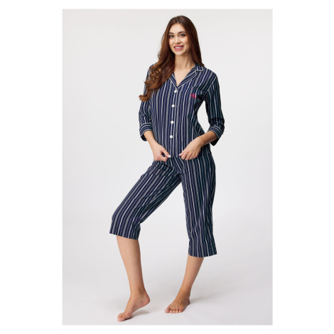 Dámské pyžamo Navy Stripe Ralph Lauren
