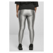 Dámské legíny // Urban classics Ladies Highwaist Shiny Metalic Leggings darksilver