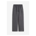H & M - Široké lněné kalhoty - šedá