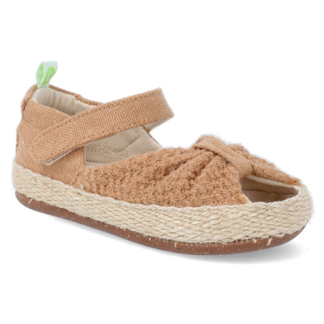 Barefoot sandálky Tip Toey Joey - Coasty Green natural organic canvas hnědé vegan