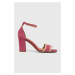 Semišové sandály Geox D NEW ERAKLIA 80 růžová barva, D35RPG 00021 C8B8Z