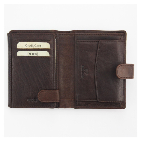 Pánská kožená peněženka EL FORREST 988-22 RFID hnědá