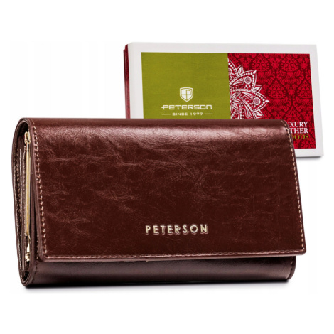 Kompaktní peněženka z vysoce kvalitní přírodní kůže Peterson