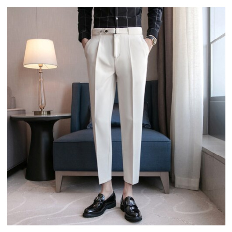 Společenské pánské kalhoty s opaskem v ceně JFC FASHION