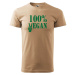 DOBRÝ TRIKO Pánské tričko 100% vegan zelený potisk