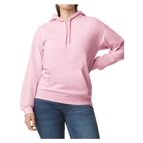 Gildan Unisex mikina s kapucí GSF500 Light Pink