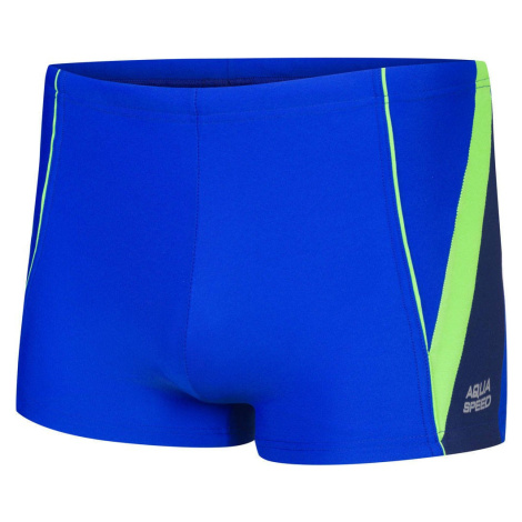 AQUA SPEED Plavecké šortky Diego Blue/Green/Navy Blue Pattern 26