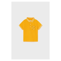 Dětské polo tričko Mayoral žlutá barva, s potiskem