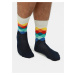 Tmavě modré vzorované ponožky Happy Socks