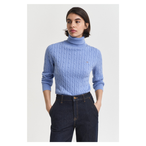 ROLÁK GANT STRETCH COTTON CABLE TURTLENECK CLEAR SKY
