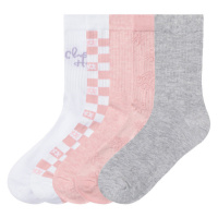 pepperts!® Dívčí ponožky s BIO bavlnou, 5 párů (bílá / bílo-růžová / šedá / růžová)