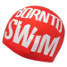 Plavecká čepice borntoswim seamless swimming cap červená