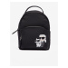 Černý dámský batoh KARL LAGERFELD Ikonik 2.0 Nylon SM Backpack