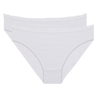 DIM COTTON BIO MINISLIP 2x - Women's cotton panties 2 pcs - white